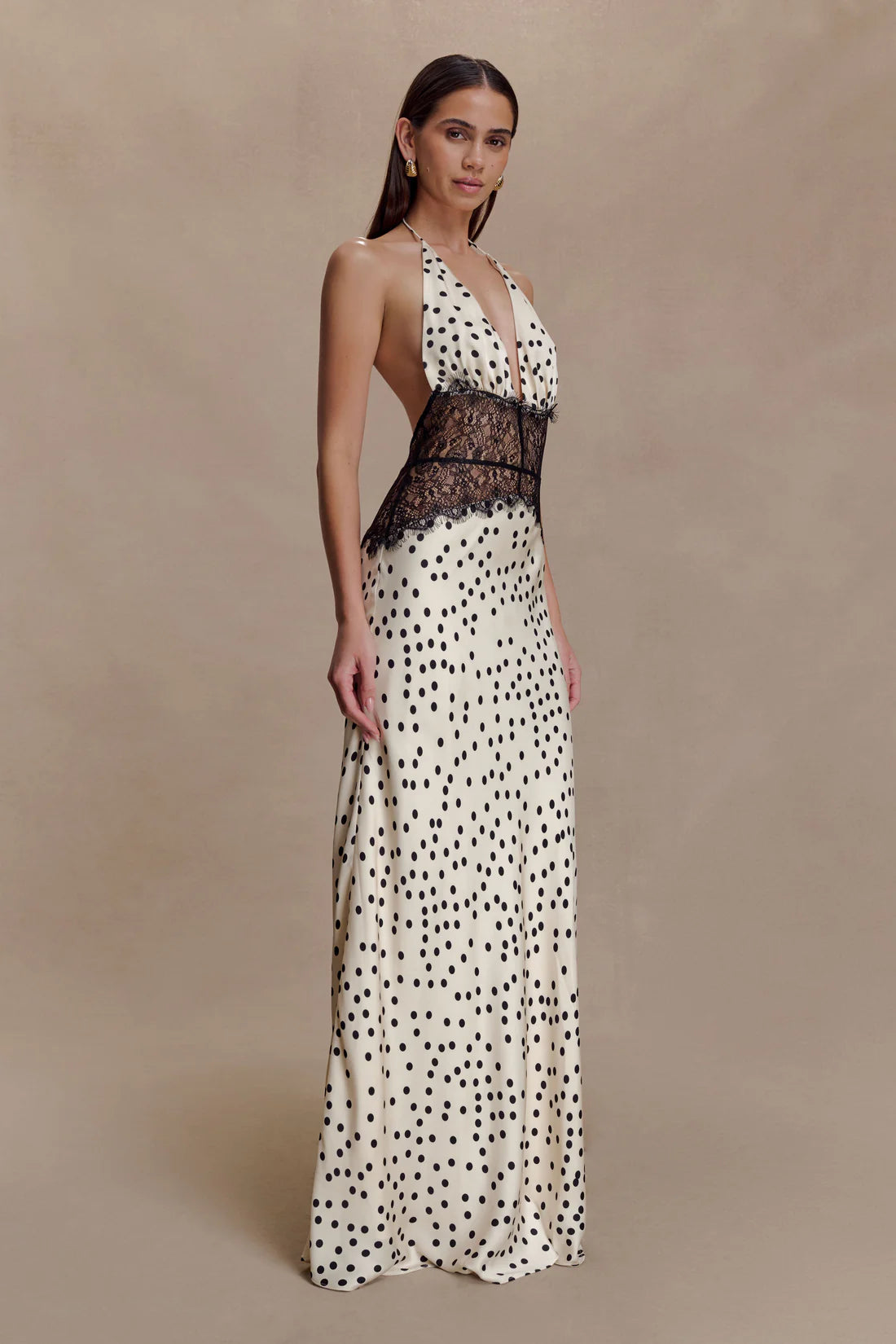 Abito Maxi Dinah Rosalie – Pizzo & Raso Nero