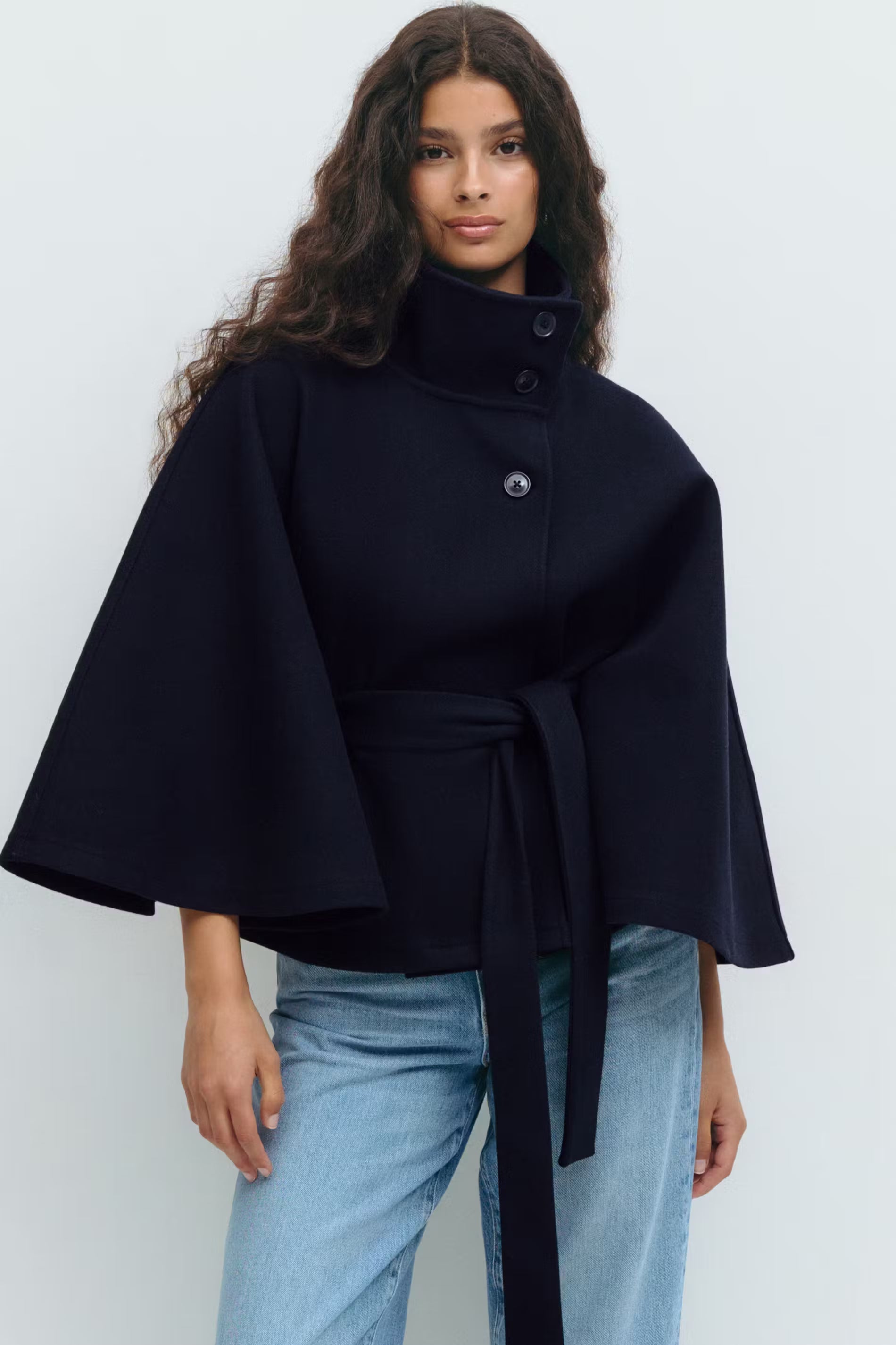 Loreza | Cappotto Elegante per Donne con Cintura & Collo Alto
