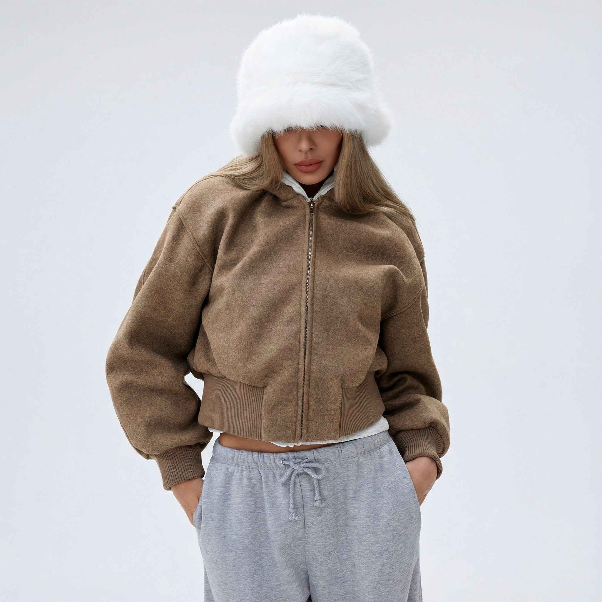 Giacca in Lana Croppata Aria