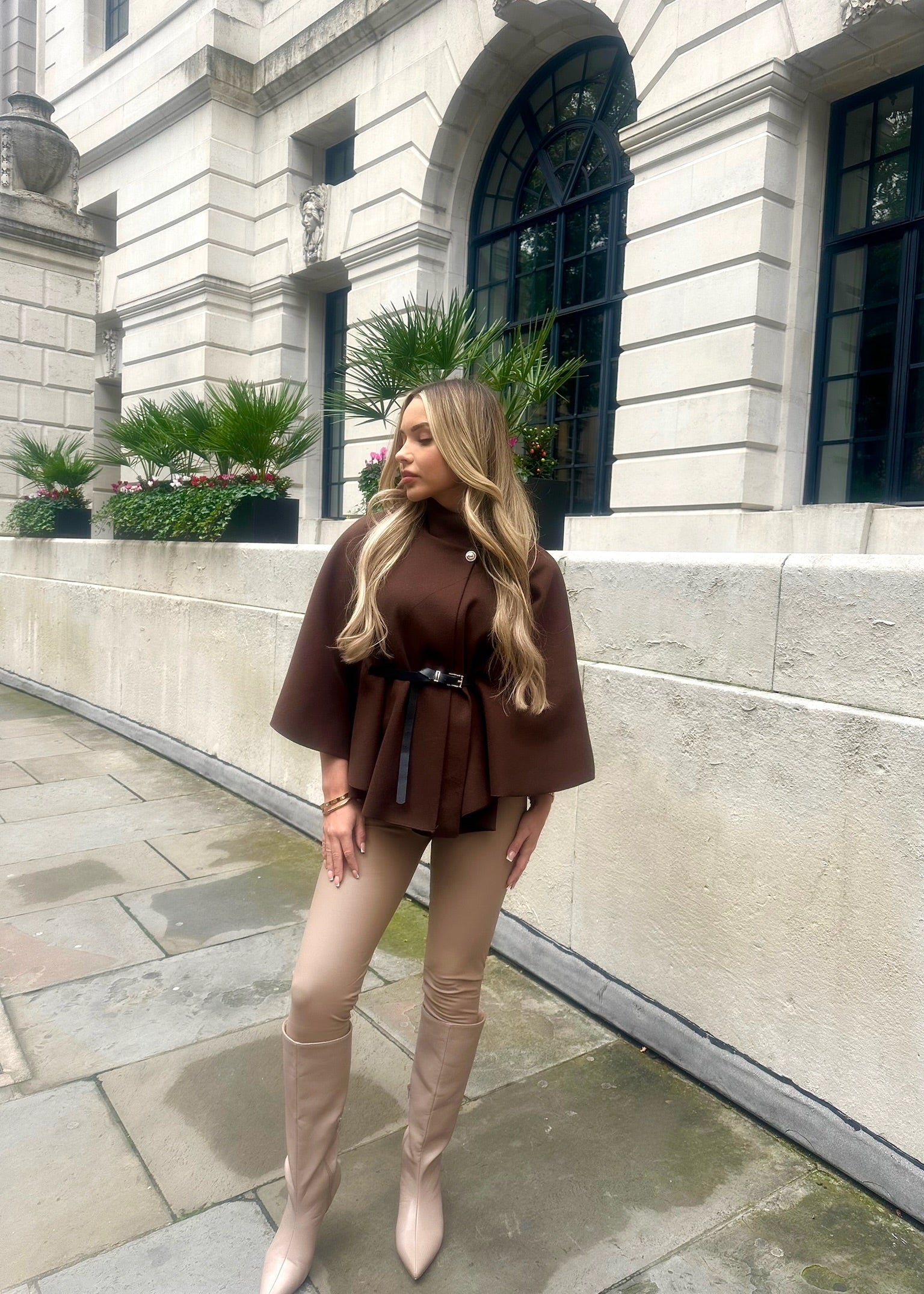 Camille - Poncho con cintura