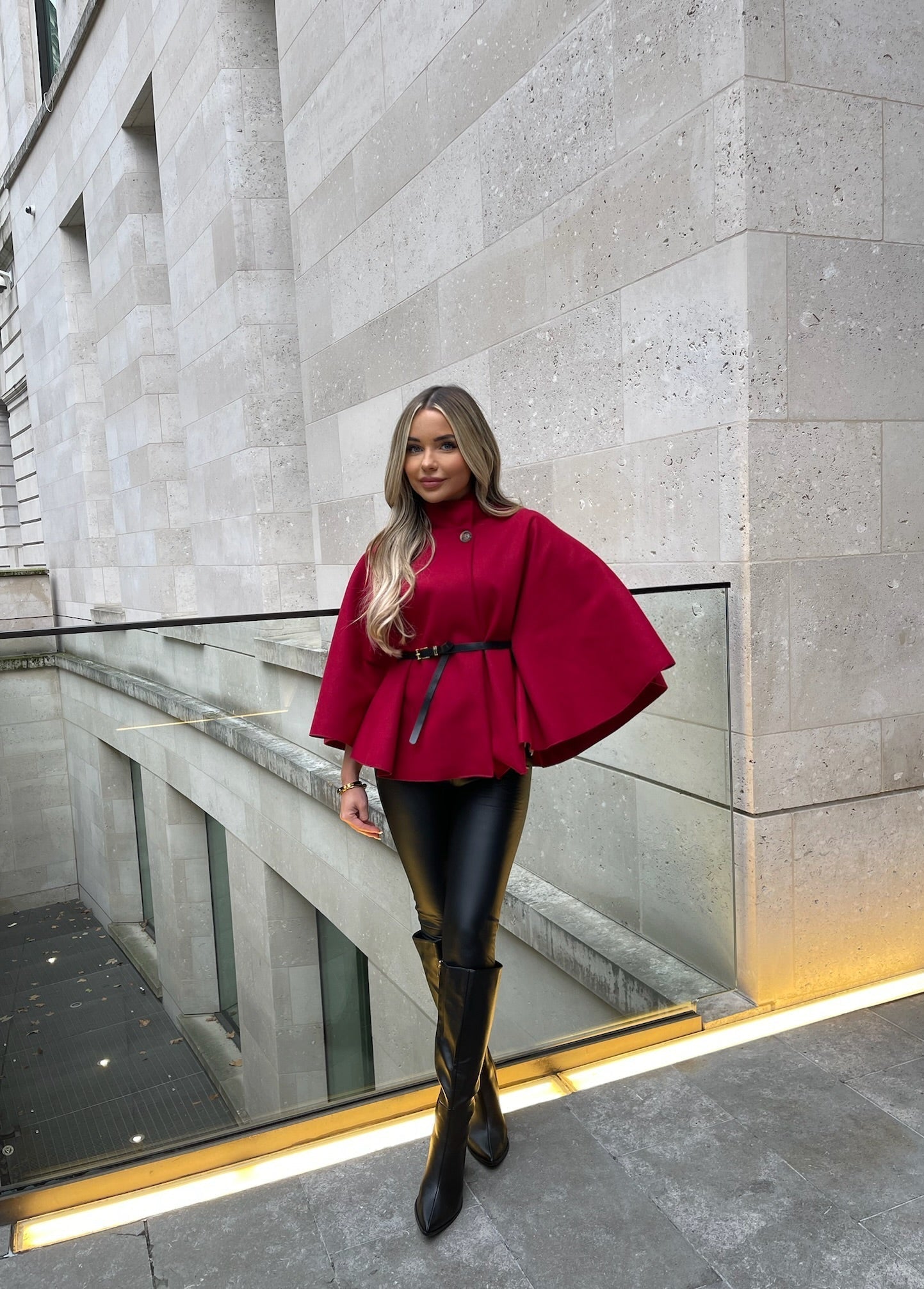 Camille - Poncho con cintura