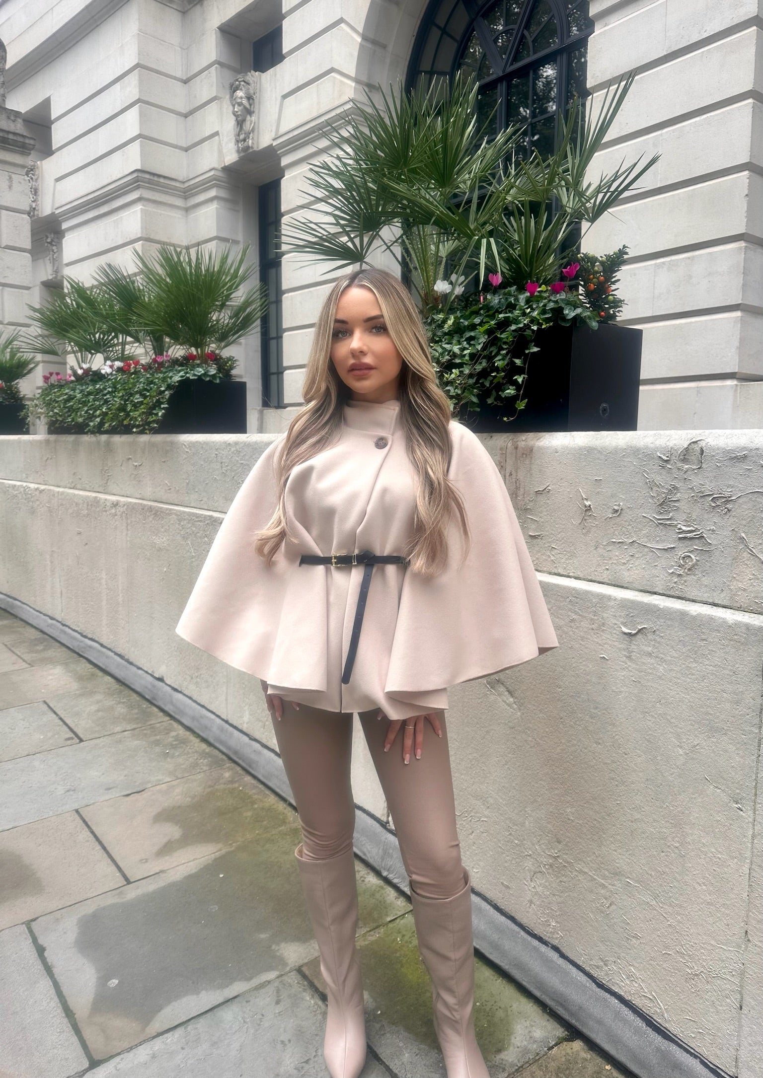 Camille - Poncho con cintura