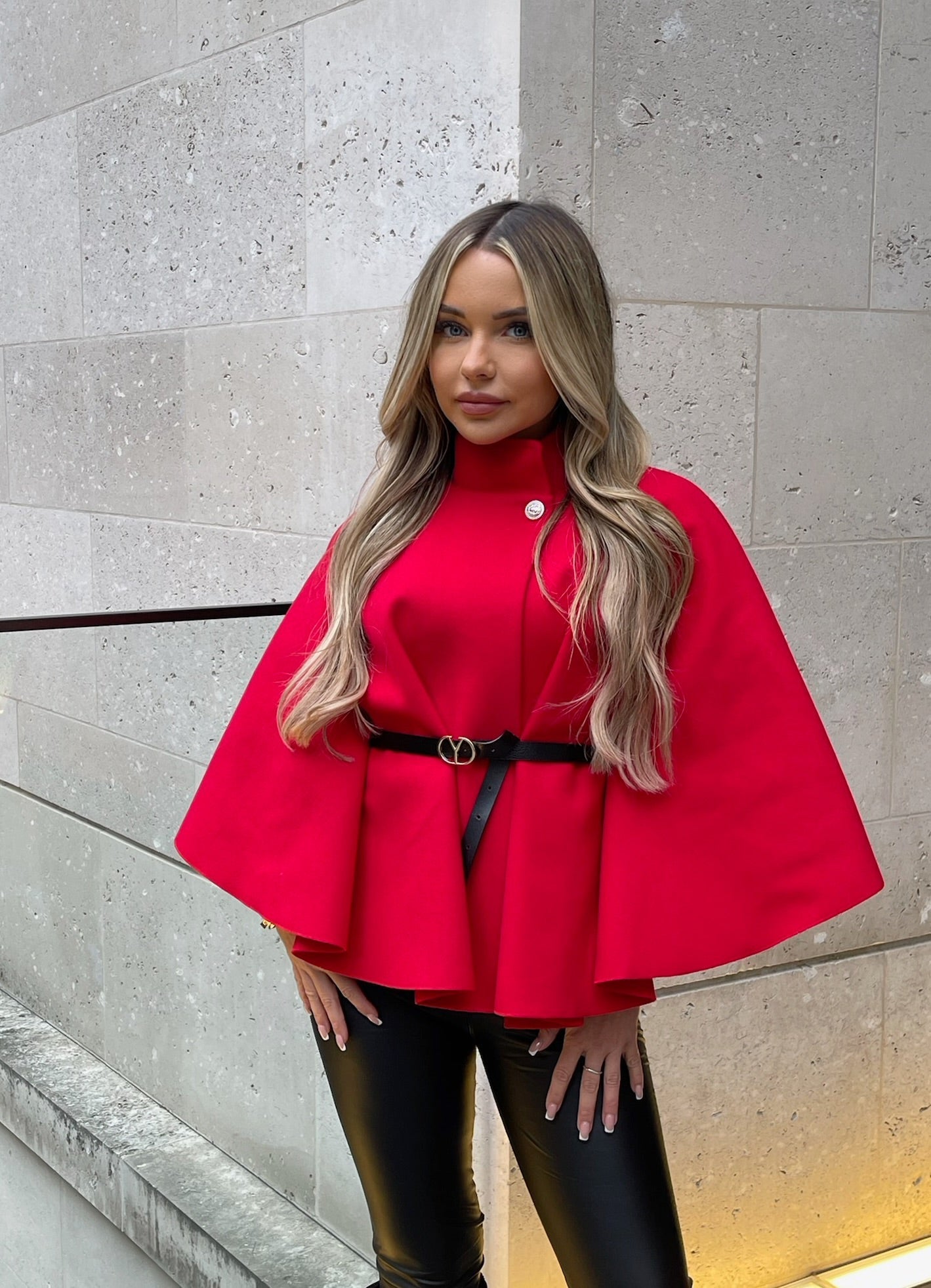 Camille - Poncho con cintura