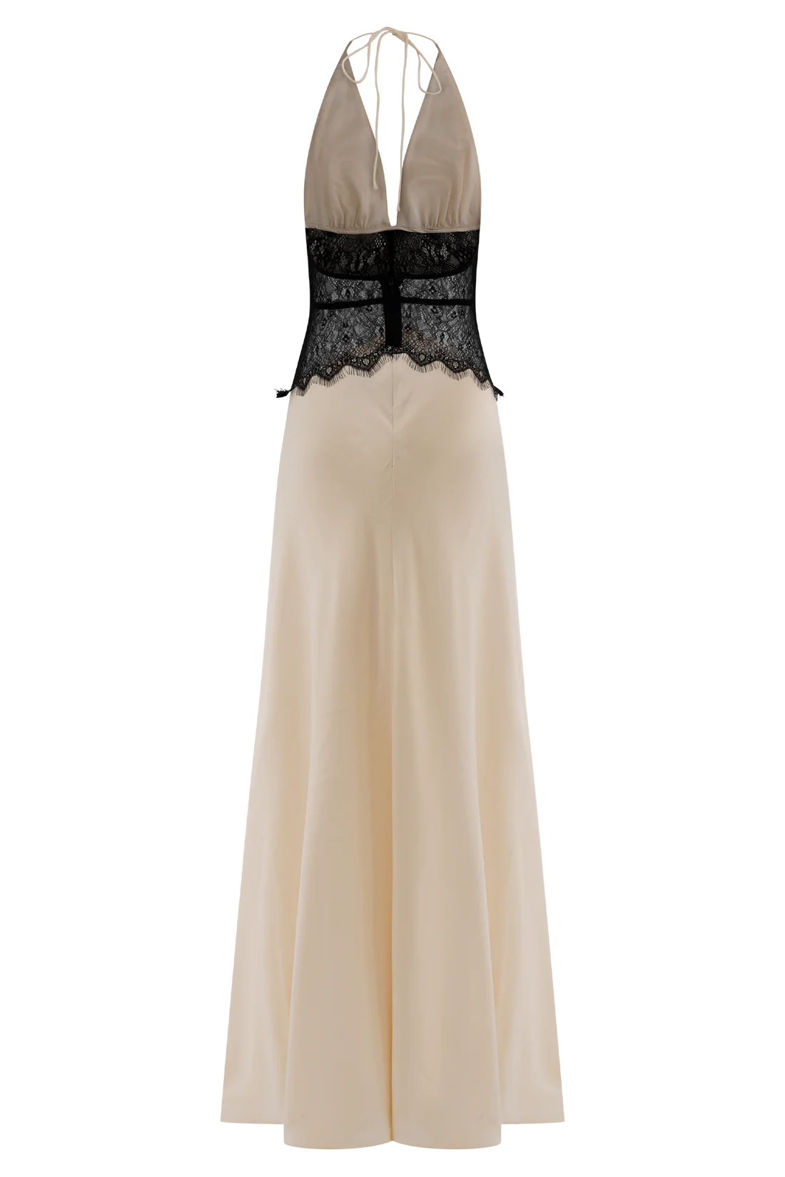 Abito Maxi Dinah Rosalie – Pizzo & Raso Nero