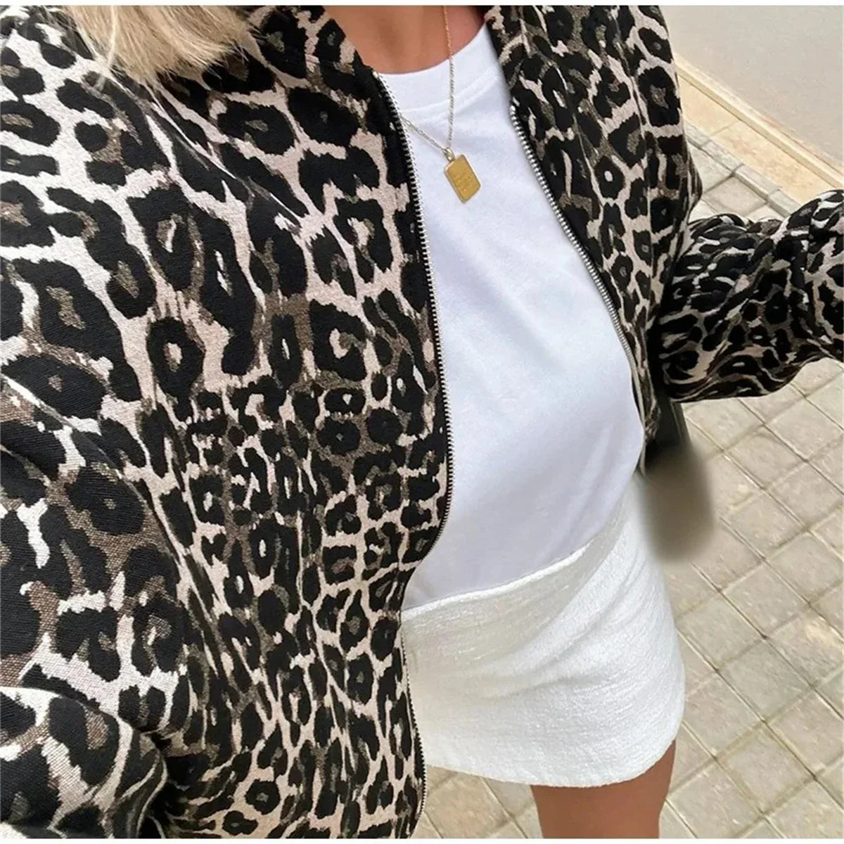 Leo | Giacca Bomber con Stampa Leopardo