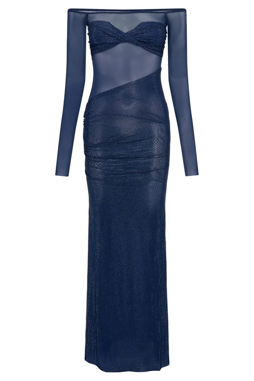 Abito Maxi Shiloh Diamante Off Shoulder