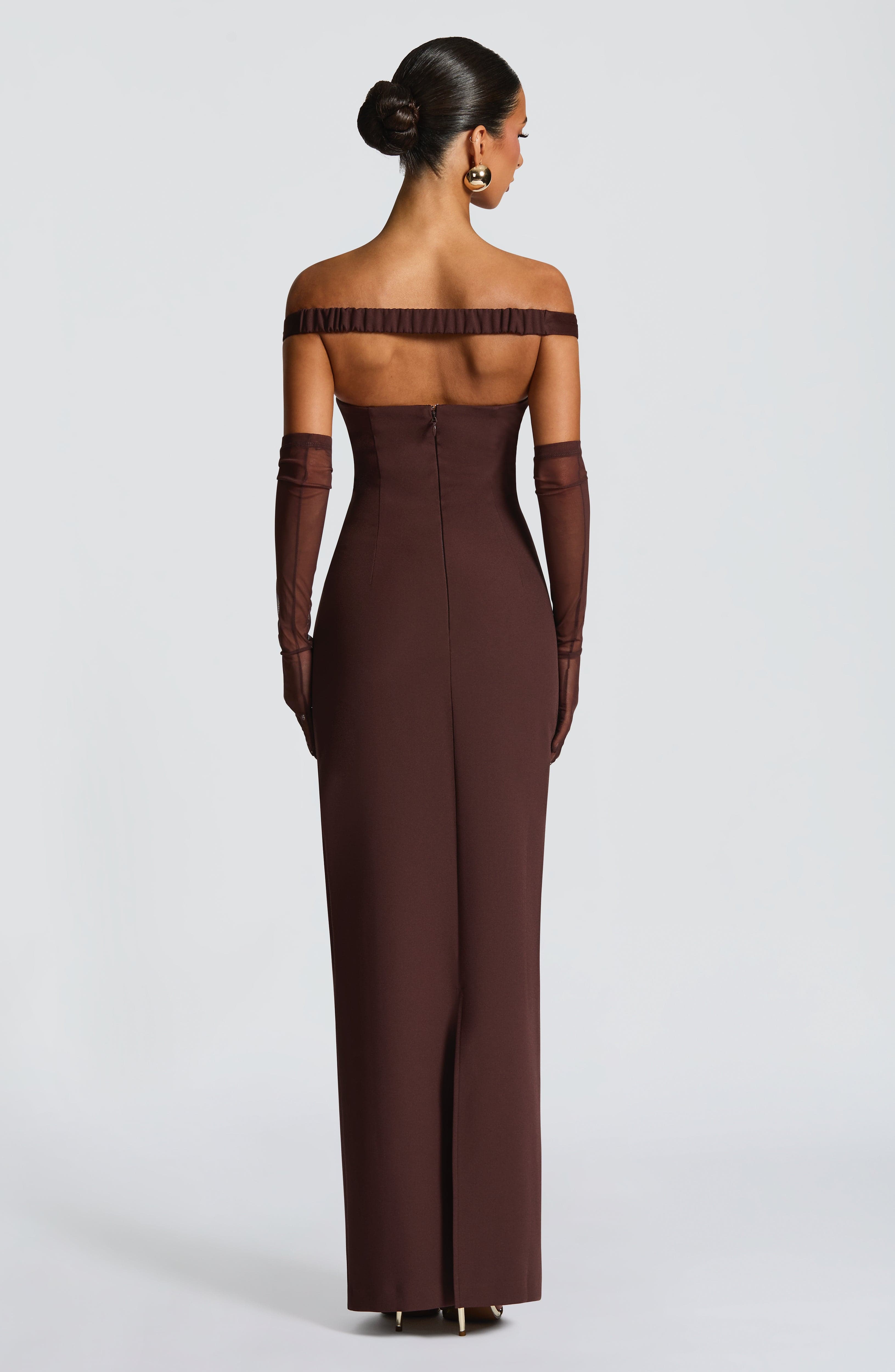 Abigail Maxi Dress - Prugna Marrone