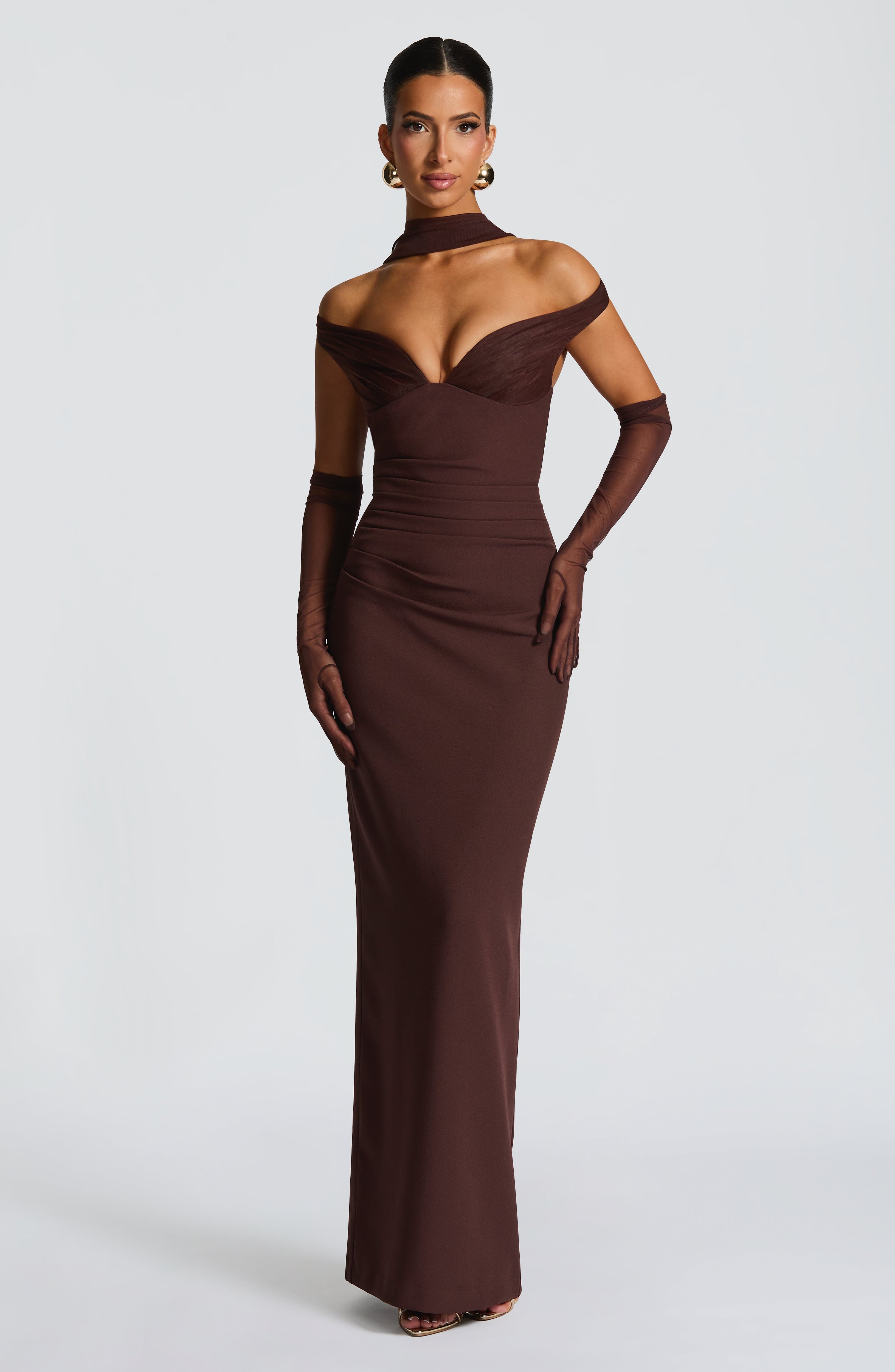 Abigail Maxi Dress - Prugna Marrone