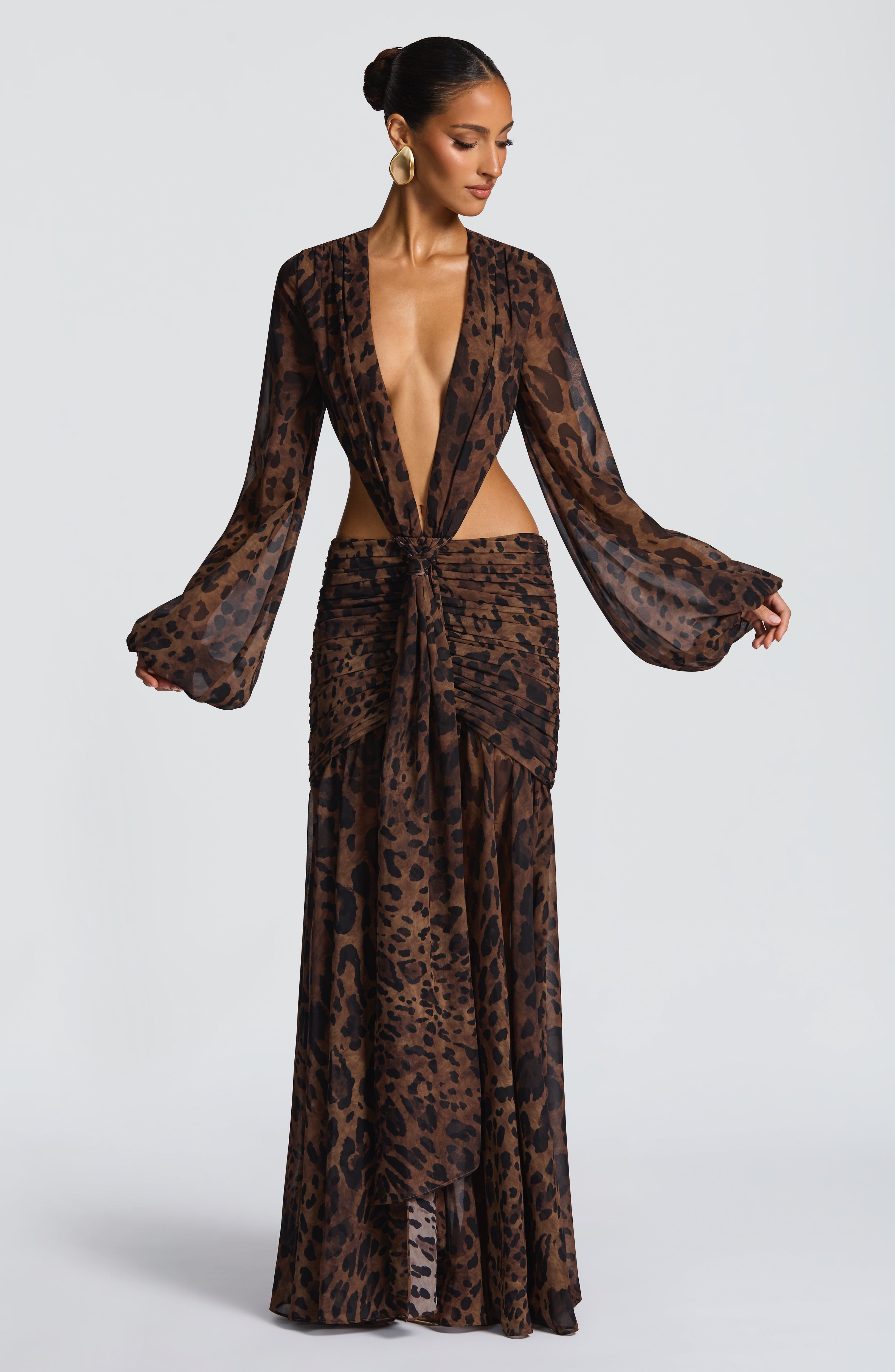 Abito Maxi Andrina - Stampa Leopardo