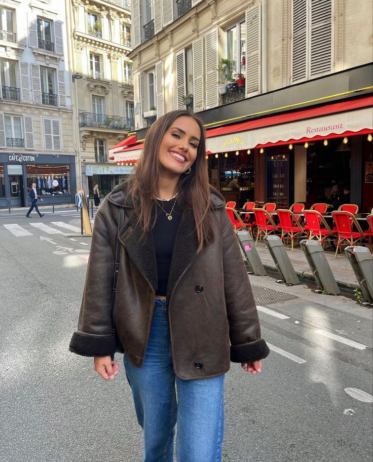 Amy - Giacca in Pelle Marrone