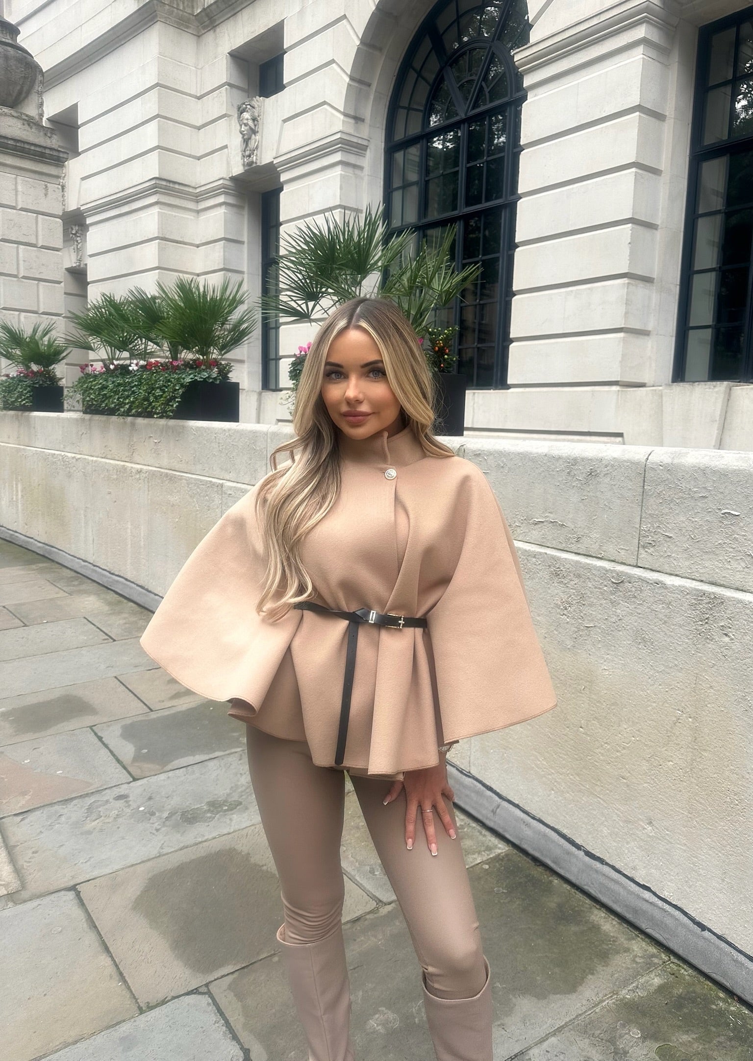 Camille - Poncho con cintura