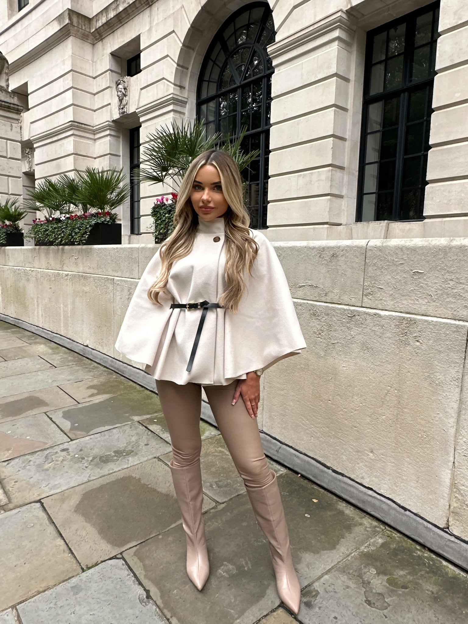 Camille - Poncho con cintura