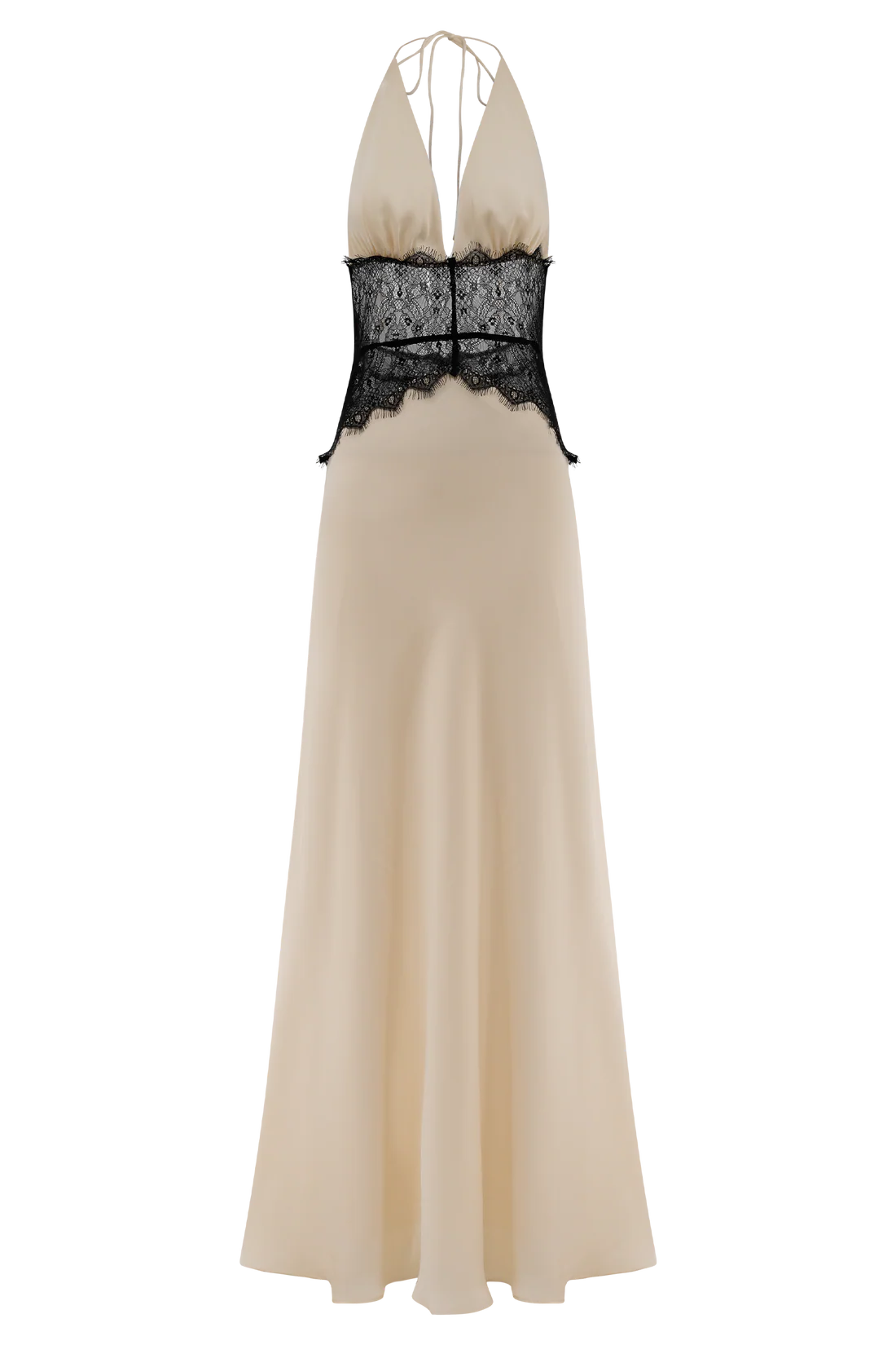 Abito Maxi Dinah Rosalie – Pizzo & Raso Nero