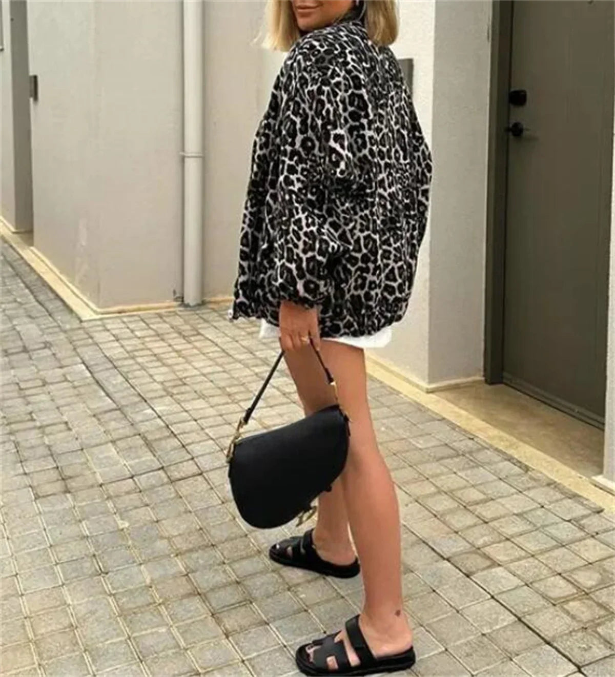 Leo | Giacca Bomber con Stampa Leopardo