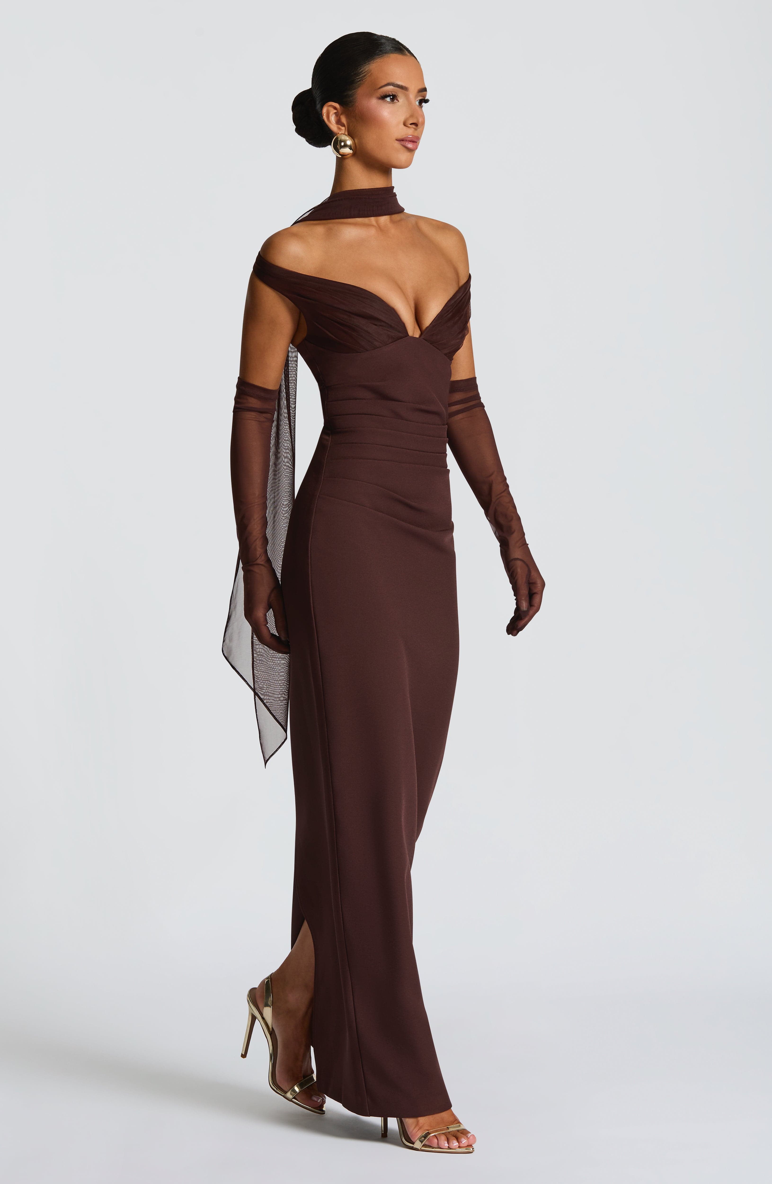 Abigail Maxi Dress - Prugna Marrone