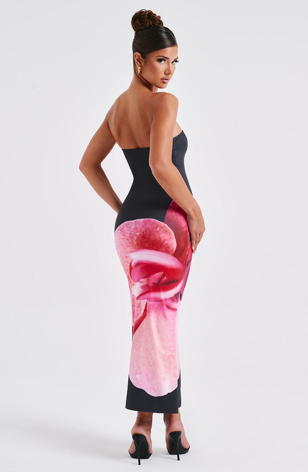 Abito Midi Allegra - Stampa Floreale Nera