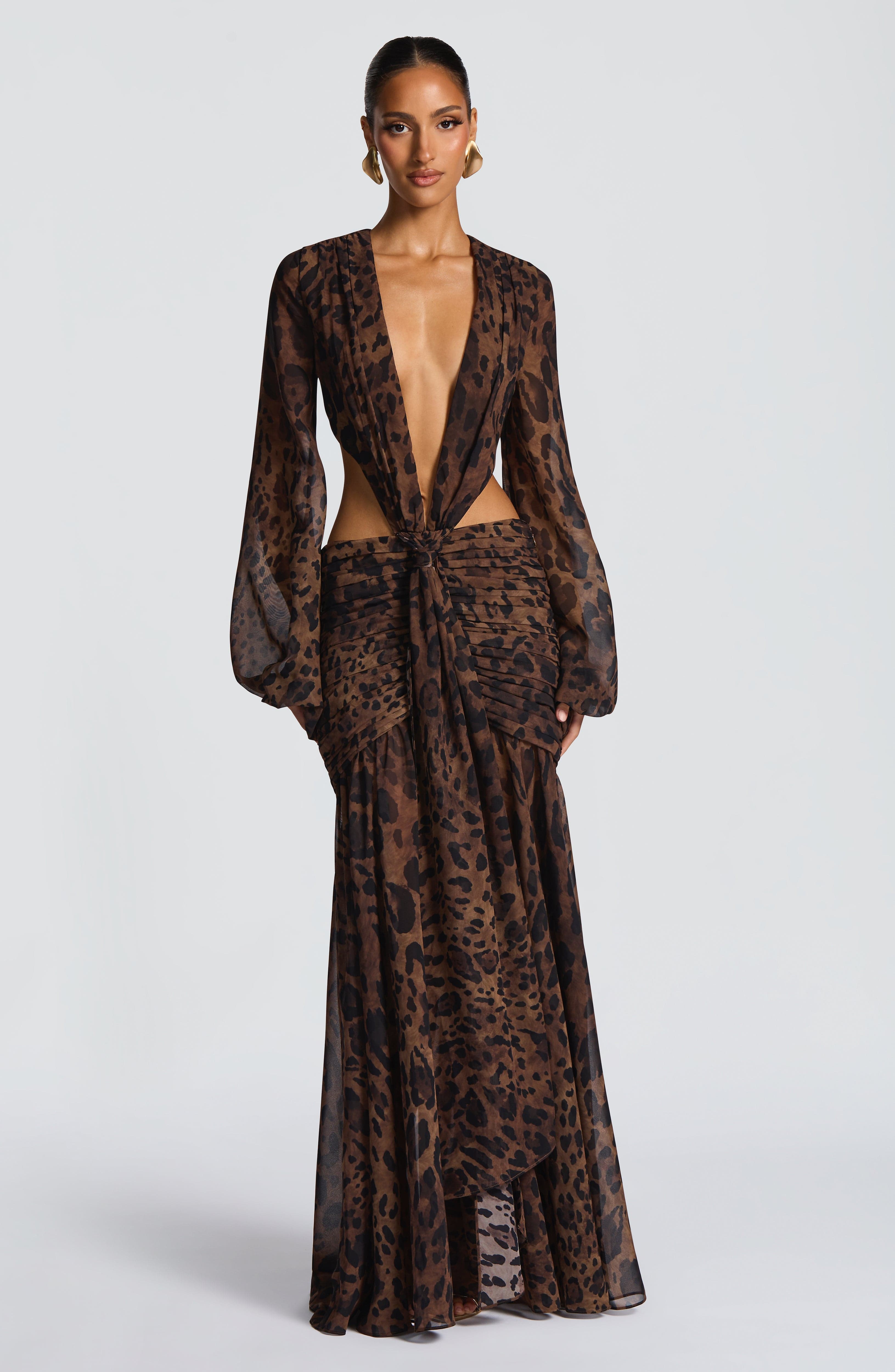 Abito Maxi Andrina - Stampa Leopardo