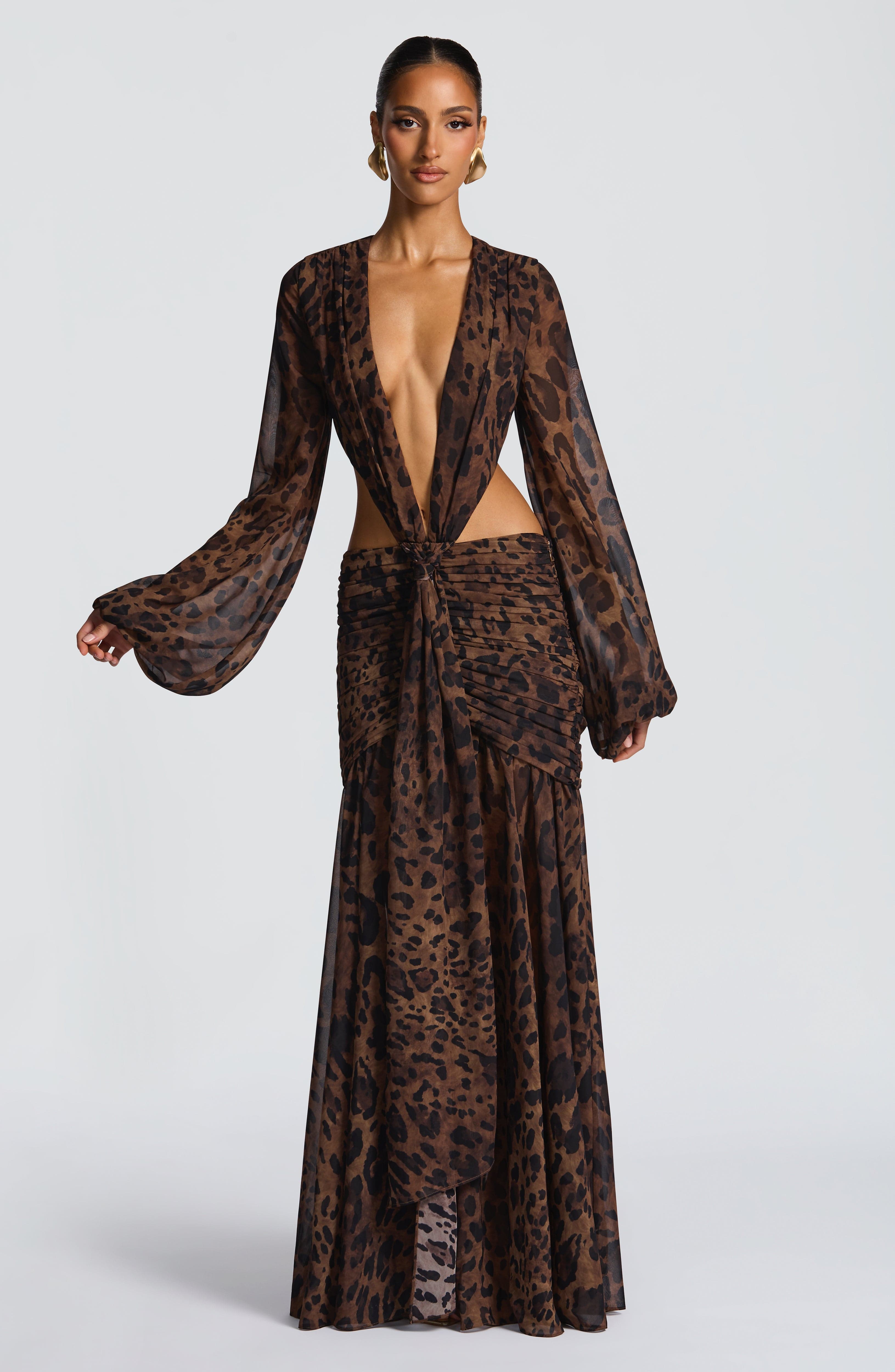 Abito Maxi Andrina - Stampa Leopardo