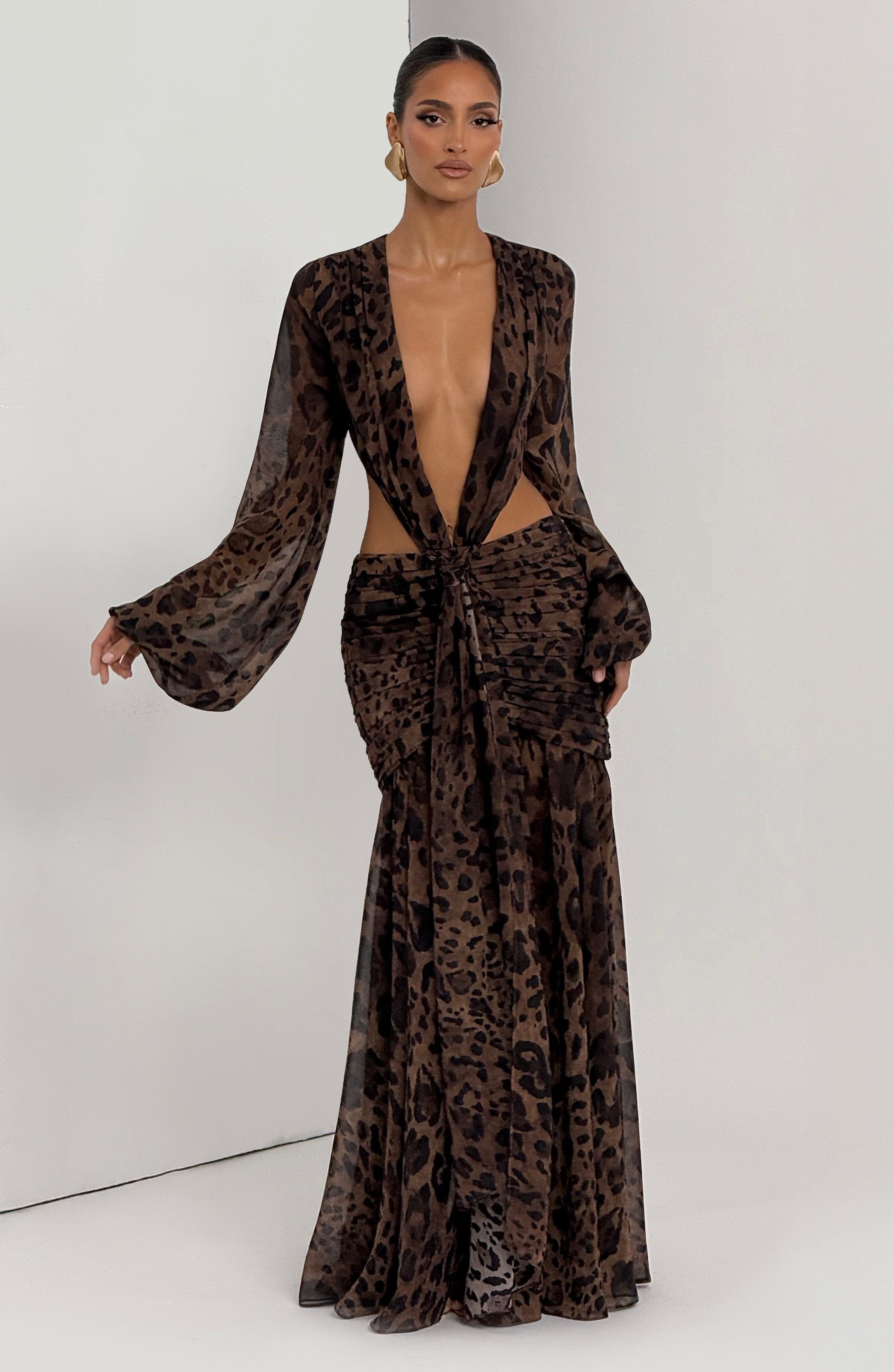 Abito Maxi Andrina - Stampa Leopardo