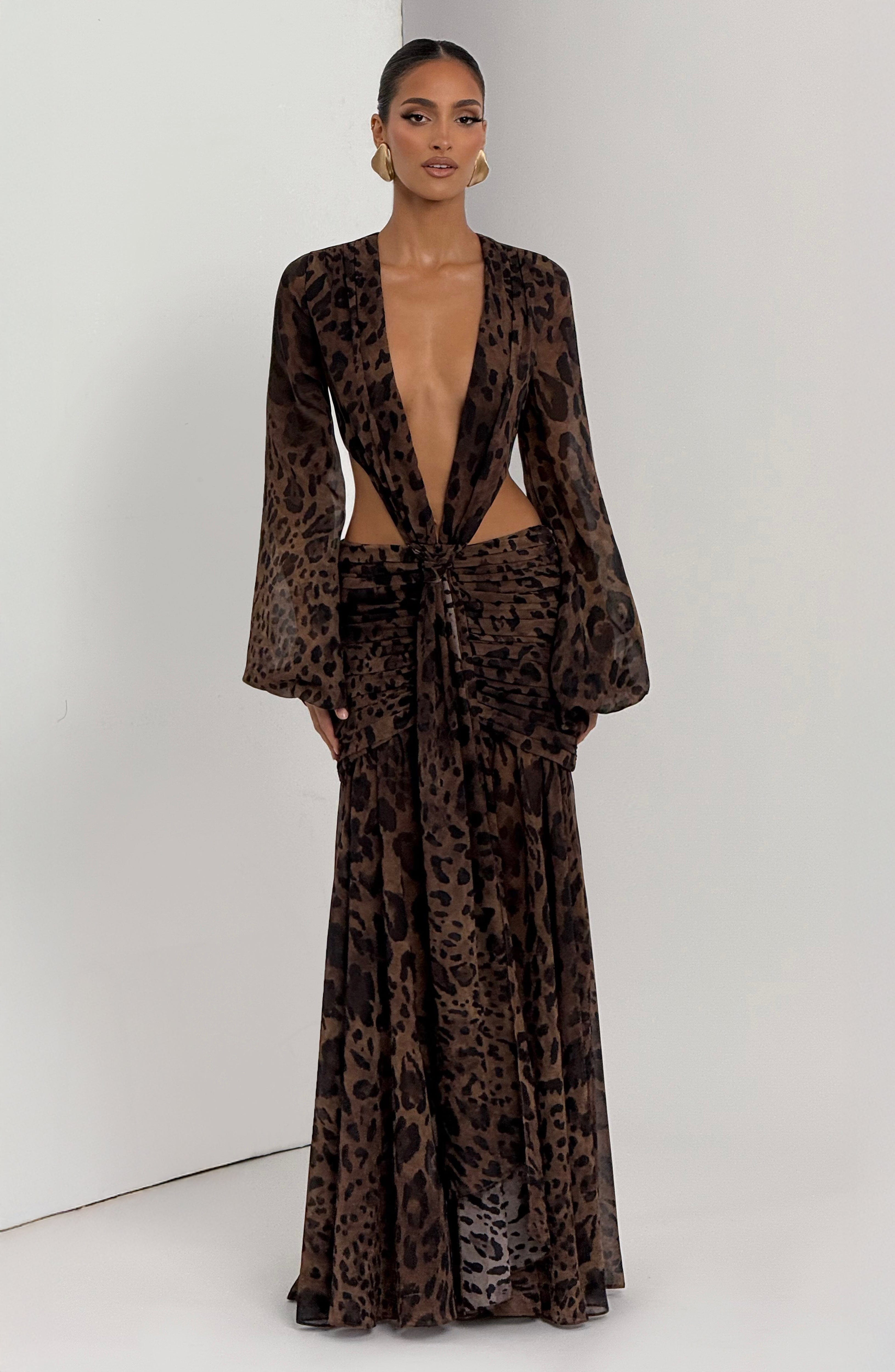 Abito Maxi Andrina - Stampa Leopardo