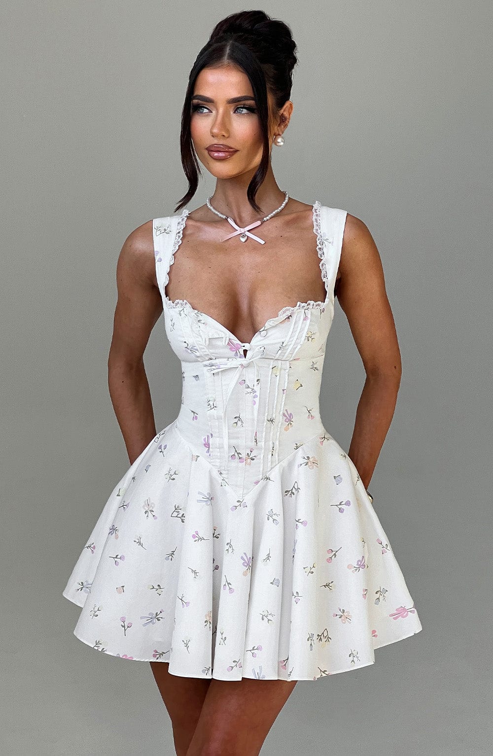 Abito Mini Antonella - Stampa Floreale Multicolore